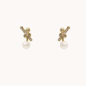 14K Gold Knot-tie Earrings